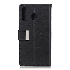 Leather Case Stands Flip Cover L07 Holder for Huawei Y6p Black