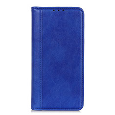 Leather Case Stands Flip Cover L07 Holder for LG Q52 Blue