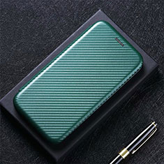 Leather Case Stands Flip Cover L07 Holder for Motorola Moto G 5G Green