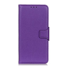 Leather Case Stands Flip Cover L07 Holder for Motorola Moto G Stylus Purple