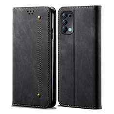 Leather Case Stands Flip Cover L07 Holder for Oppo Find X3 Lite 5G Black