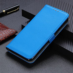 Leather Case Stands Flip Cover L07 Holder for Realme 7 Sky Blue