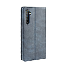 Leather Case Stands Flip Cover L07 Holder for Realme X2 Blue