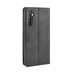 Leather Case Stands Flip Cover L07 Holder for Realme XT Black