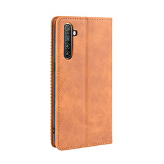 Leather Case Stands Flip Cover L07 Holder for Realme XT Orange