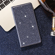 Leather Case Stands Flip Cover L07 Holder for Samsung Galaxy S20 5G Blue