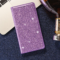 Leather Case Stands Flip Cover L07 Holder for Samsung Galaxy S20 5G Purple