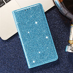 Leather Case Stands Flip Cover L07 Holder for Samsung Galaxy S20 5G Sky Blue