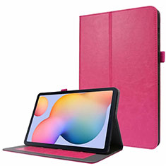 Leather Case Stands Flip Cover L07 Holder for Samsung Galaxy Tab S7 11 Wi-Fi SM-T870 Hot Pink