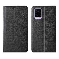 Leather Case Stands Flip Cover L07 Holder for Vivo V20 Pro 5G Black