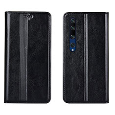 Leather Case Stands Flip Cover L07 Holder for Xiaomi Mi 10 Black