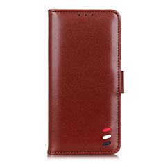 Leather Case Stands Flip Cover L07 Holder for Xiaomi Mi 10 Lite Brown