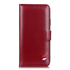 Leather Case Stands Flip Cover L07 Holder for Xiaomi Mi 10 Lite Red
