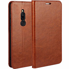 Leather Case Stands Flip Cover L07 Holder for Xiaomi Redmi 8 Orange