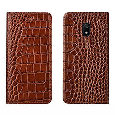 Leather Case Stands Flip Cover L07 Holder for Xiaomi Redmi 8A Orange