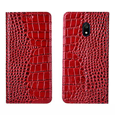 Leather Case Stands Flip Cover L07 Holder for Xiaomi Redmi 8A Red