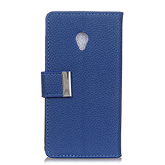 Leather Case Stands Flip Cover L08 Holder for Alcatel 1X (2019) Blue