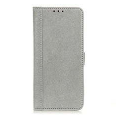 Leather Case Stands Flip Cover L08 Holder for Huawei Nova 8 SE 5G Gray