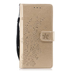 Leather Case Stands Flip Cover L08 Holder for Huawei P20 Gold