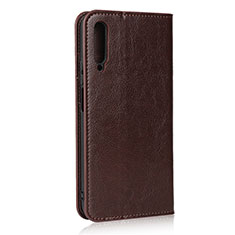 Leather Case Stands Flip Cover L08 Holder for Huawei Y9s Brown
