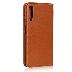 Leather Case Stands Flip Cover L08 Holder for Huawei Y9s Orange