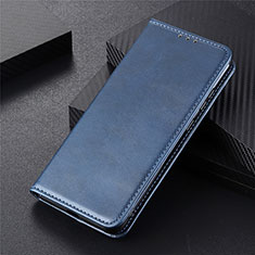 Leather Case Stands Flip Cover L08 Holder for Motorola Moto Edge Blue