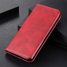 Leather Case Stands Flip Cover L08 Holder for Motorola Moto Edge Red
