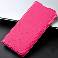 Leather Case Stands Flip Cover L08 Holder for Oppo A91 Hot Pink