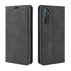 Leather Case Stands Flip Cover L08 Holder for Oppo K5 Black