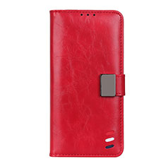 Leather Case Stands Flip Cover L08 Holder for Realme 7 Red