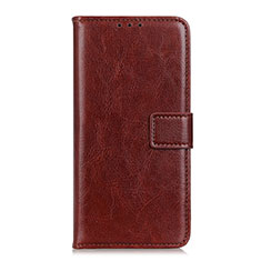 Leather Case Stands Flip Cover L08 Holder for Realme V5 5G Brown