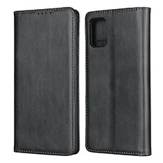 Leather Case Stands Flip Cover L08 Holder for Samsung Galaxy A51 5G Black