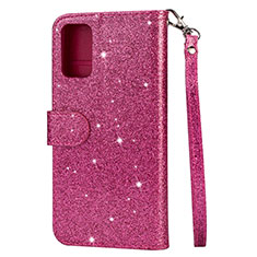 Leather Case Stands Flip Cover L08 Holder for Samsung Galaxy S20 5G Hot Pink