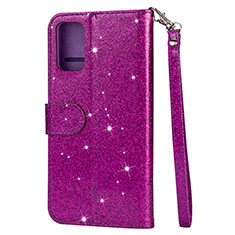 Leather Case Stands Flip Cover L08 Holder for Samsung Galaxy S20 5G Purple