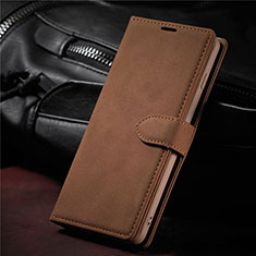 Leather Case Stands Flip Cover L08 Holder for Samsung Galaxy S21 Plus 5G Brown