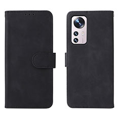 Leather Case Stands Flip Cover L08 Holder for Xiaomi Mi 12 5G Black