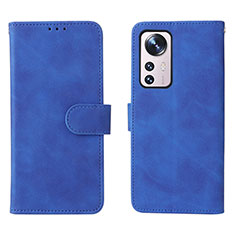 Leather Case Stands Flip Cover L08 Holder for Xiaomi Mi 12 Lite 5G Blue