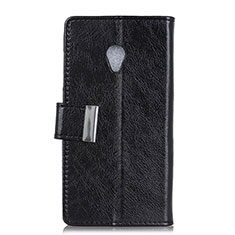 Leather Case Stands Flip Cover L09 Holder for Alcatel 1X (2019) Black