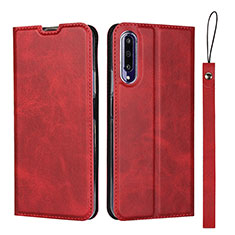Leather Case Stands Flip Cover L09 Holder for Huawei Y9s Red
