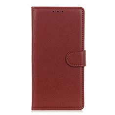 Leather Case Stands Flip Cover L09 Holder for LG K41S Brown