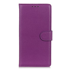 Leather Case Stands Flip Cover L09 Holder for Motorola Moto Edge Purple