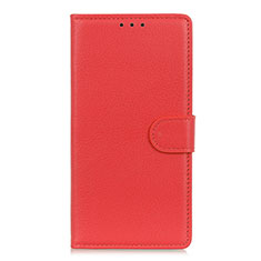 Leather Case Stands Flip Cover L09 Holder for Motorola Moto Edge Red