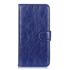 Leather Case Stands Flip Cover L09 Holder for Motorola Moto G Fast Blue