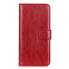 Leather Case Stands Flip Cover L09 Holder for Motorola Moto G Fast Red