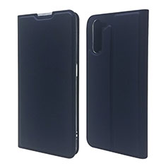 Leather Case Stands Flip Cover L09 Holder for Oppo Reno3 A Navy Blue