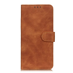 Leather Case Stands Flip Cover L09 Holder for Samsung Galaxy S20 Lite 5G Brown