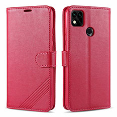 Leather Case Stands Flip Cover L09 Holder for Xiaomi Redmi 9C Red