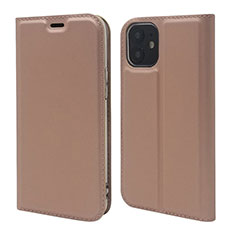 Leather Case Stands Flip Cover L10 Holder for Apple iPhone 12 Mini Rose Gold