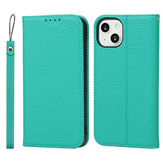 Leather Case Stands Flip Cover L10 Holder for Apple iPhone 13 Green