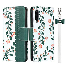 Leather Case Stands Flip Cover L10 Holder for Huawei P Smart Pro (2019) Green
